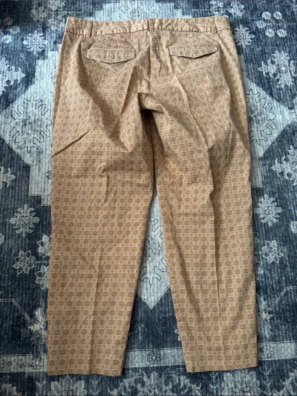 J. Crew Women's Tan Medallion Print Capris